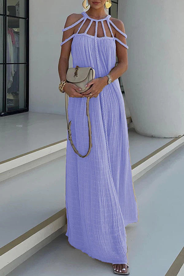 Vestido Jade – Longo com Tranças em Linho Priya
