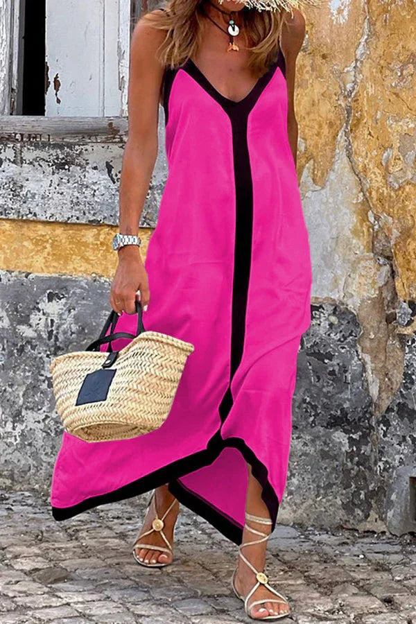 Vestido Longo Solto de Cetim