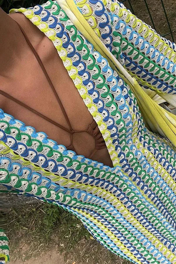 Vestido de Manga Longa Ondas