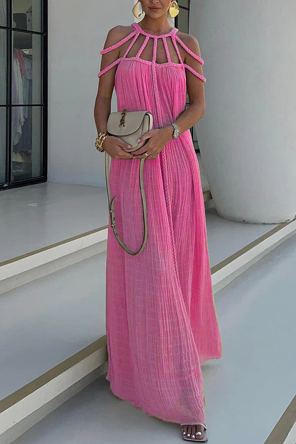 Vestido Jade – Longo com Tranças em Linho Priya