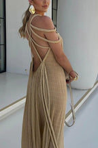 Vestido Jade – Longo com Tranças em Linho Priya