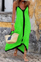 Vestido Longo Solto de Cetim