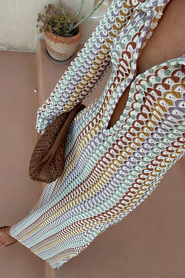 Vestido de Manga Longa Ondas