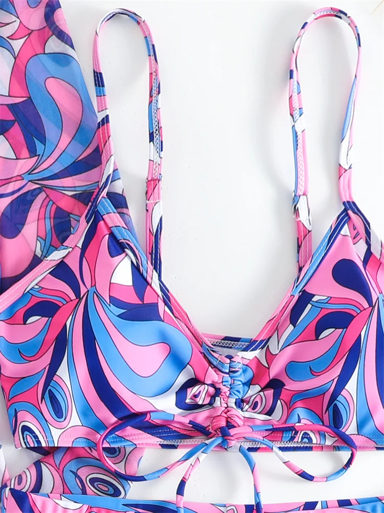 Biquíni Cintura Alta Estampado Sereia Tropical