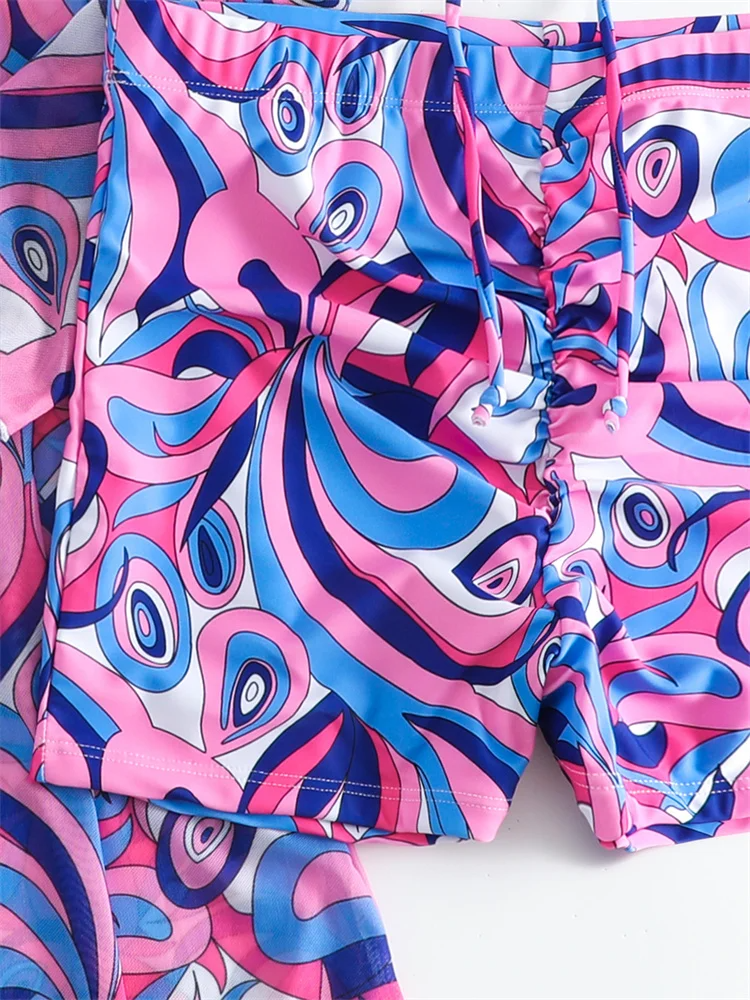 Biquíni Cintura Alta Estampado Sereia Tropical