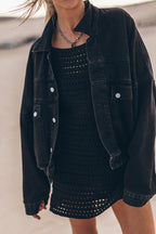 Vestido Beatriz – Mini de Tricot com Costas Abertas e Mangas Flare