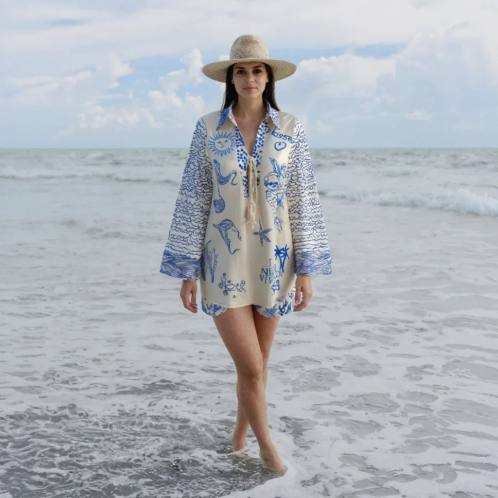 Conjunto de camisa e shorts By Water