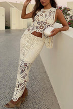 Conjunto Top Laura – Crochê de Renda com Barra Irregular e Modelagem Solta