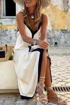 Vestido Longo Solto de Cetim