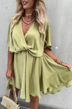 Vestido Laura – Satin com Manga Morcego