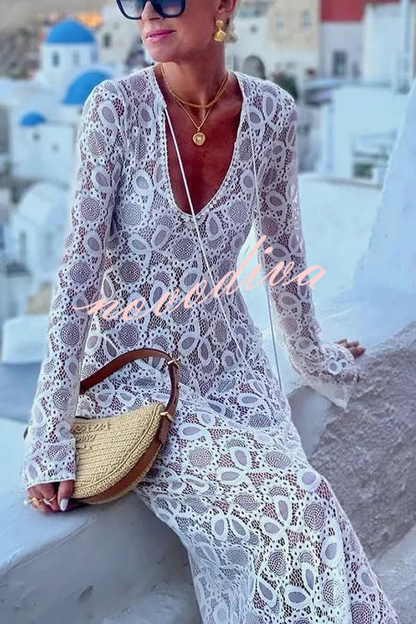 Vestido longo Santorini Sunset