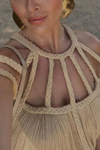 Vestido Jade – Longo com Tranças em Linho Priya