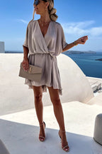 Vestido Laura – Satin com Manga Morcego