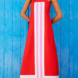 Vestido Clara – Maxi Estilo Resort com Alças e Estampa Listrada