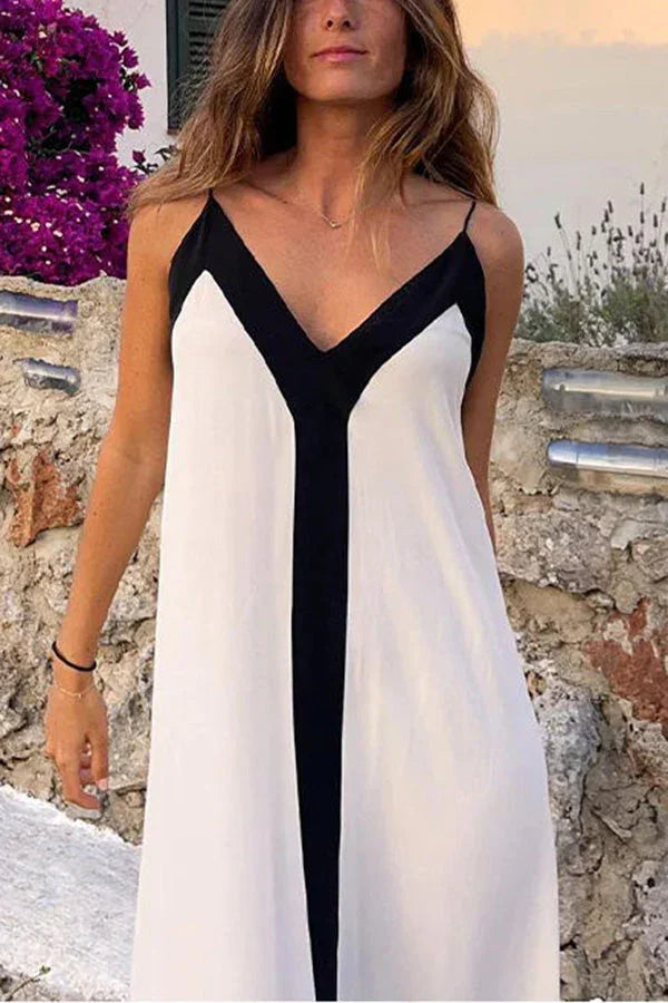 Vestido Longo Solto de Cetim