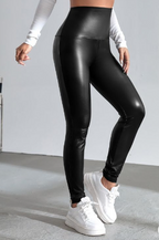 Calça em Couro Aveludada