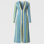 Vestido de Manga Longa Ondas