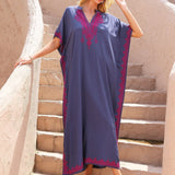 Kaftans Bordado Verão 2025  Azul II- Original Priya™