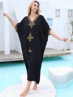 Kaftans Bordado Preto Verão 2026 Preto