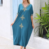 Kaftans Bordado Verão 2025 Azul - Original Priya™
