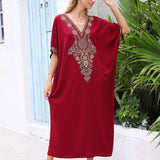 Kaftans Bordado Verão 2025 Vinho - Original Priya™