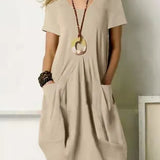 Vestido Midi Solto Gola Redonda Allure