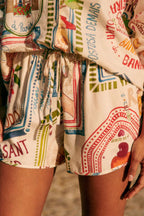 Conjunto Marina – Blusa Oversized com Estampa Única e Shorts com Cintura Elástica e Bolso